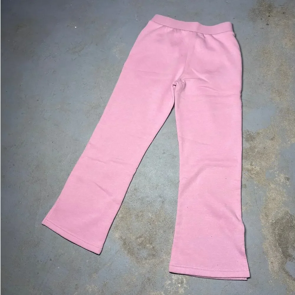 Girls Flared Pink Converse Sweatpants - Size Large